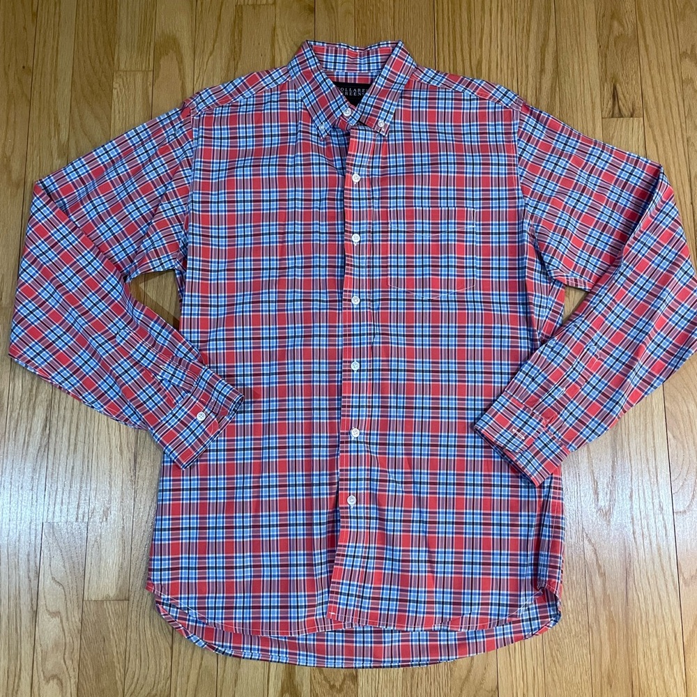 Men's Red & Blue Plaid Shirt